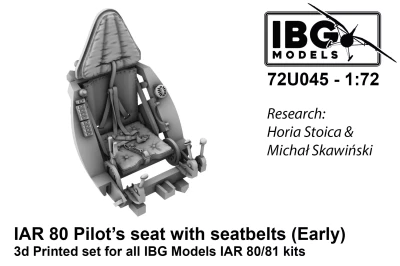 IBG Models U7245 Pilot's Seat w/ Seatbelts for IAR 80/81 early 1/72