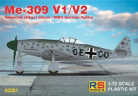 RS Model 92201 Me-309 V1/V2 German WWII fighter (3x camo) 1/72