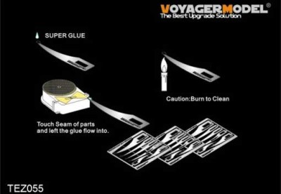 Voyager Model TEZ055 Voyager stainless super glue aplicators 2(10PCES)(For All) 1/35