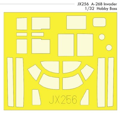 Eduard JX256 Mask 1/32 A-26B Invader (HOBBYB)
