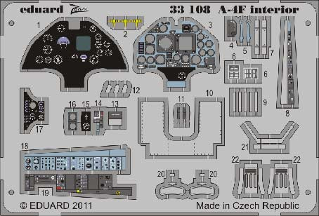 Eduard 33108 1/32 Фототравление A-4F interior S.A.