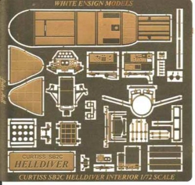 White Ensign Models PE 7220 SB2C HELLDIVER Interior Details (cockpit details etc) 1/72