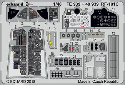 Eduard 49939 RF-101C interior 1/48
