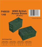 CMK P48030 British Ammo Boxes WWII (4 pcs.) 1/48