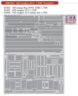 Eduard BIG05361 USS Langley AV-3 (TRUMP) 1/350