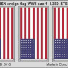 Eduard 53209 USN ensign flag WWII size 1 STEEL 1/350