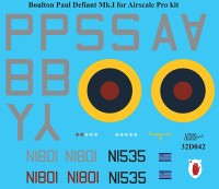 Aims AIMS32D042 Boulton-Paul Defiant Mk.I for Airscale Pro kit' N1533 'PS-A' crewed by Sqn Ldr P 1/32