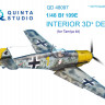 Quinta studio QD48097 Bf 109E (для модели Tamiya) 3D Декаль интерьера кабины 1/48