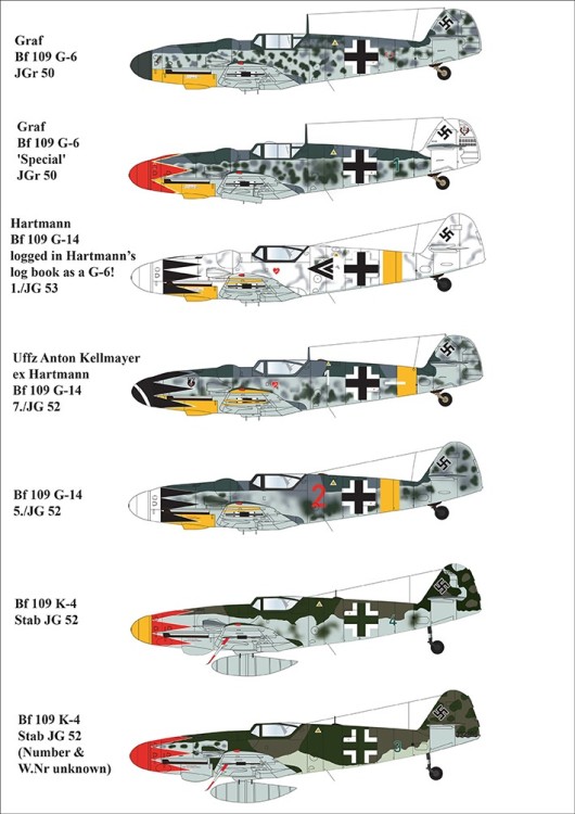 Aims AIMS48D025 Tulip Messerschmitt Bf-109G-6/Bf-109G-14/Bf-109K-4 1/48