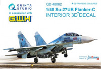 Quinta studio QD48062 Su-27UB (for GWH kit) 3D декаль интерьера кабины 1/48