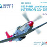 Quinta studio QD32004 P-51D (поздний) (для модели Tamiya) 3D декаль интерьера кабины 1/32