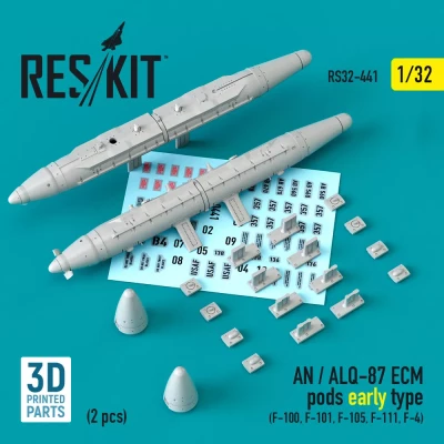 Reskit 32441 AN / ALQ-87 ECM pods early type - 2 pcs. 1/32