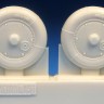 Barracuda Studios BCR48388 Messerschmitt Bf-109G-5 the to Bf-109G-14 smooth main tyres and separate ribbed hubs 1/48