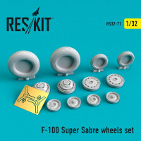 Reskit RS32-0071 F-100 Super Sabre wheels set Trumpeter 1/32