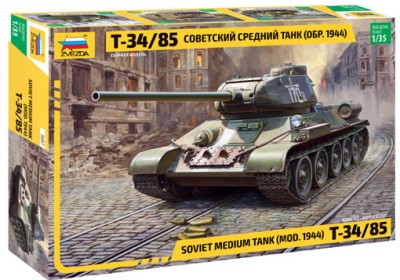 Звезда 3687 Т-34-85 (новая разработка) 1/35