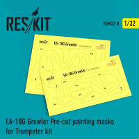 Reskit RSM32-0008 EA-18G Growler Pre-cut painting masks for Trumpeter kit Trumpeter 1/32