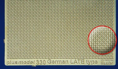 Plus model 330 Engraved plate - German late 1:35