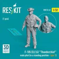 Reskit F32063 F-105 (D,F,G) male pilot stand.posit. type 1 1/32