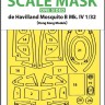 Art Scale 200-M32075 de Havilland Mosquito B Mk.IV canopy frame paint masks (outside only) 1/32