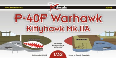 Dk Decals 32008 P-40F Warhawk/Kiityhawk Mk.IIA (4x camo) 1/32