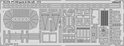 Eduard 53219 PT-109 guns &amp; life raft 1/72