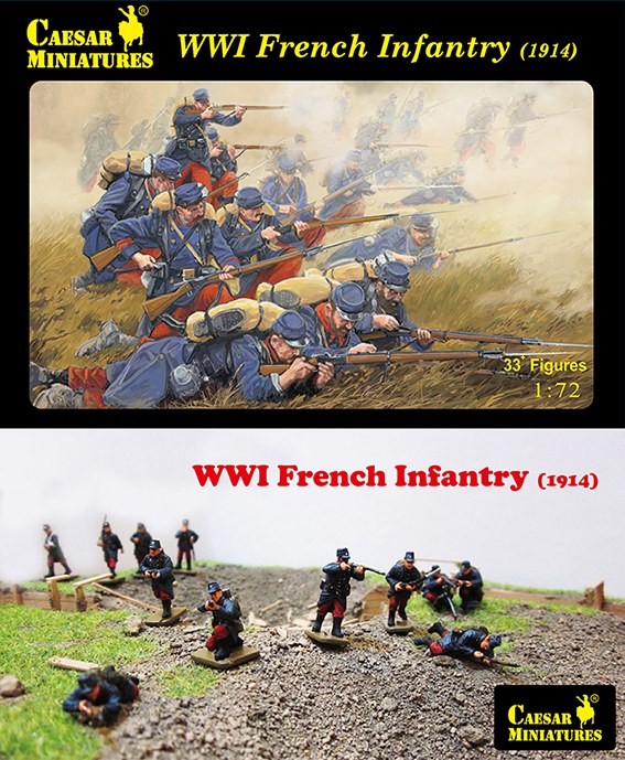 Caesar Miniatures H034 WWI French Infantry (1914) 1/72