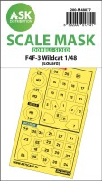 Art Scale 200-M48077 Grumman F4F-3 Wildcat wheels and canopy frame paint masks (inside and outside) 1/48