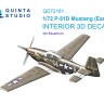 Quinta studio QD72181 P-51D Mustang Early (Eduard) 3D Декаль интерьера кабины 1/72