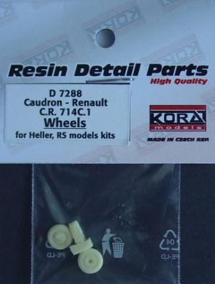 Kora Model D7288 Wheels for Caudron-Renault 714C.1 1/72