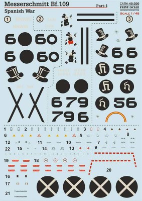 Print Scale 48266 Messerschmitt Bf-109B/D Spanish War Part 1 1/48