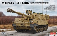 RFM 5129 Американская самоходная гаубица M109A7 Paladin с металлическим стволом и рабочими траками 1/35