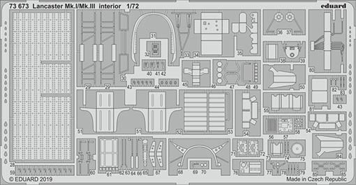 Eduard 73673 SET Lancaster Mk.I/Mk.III interior (REV)