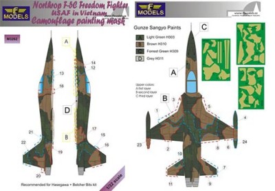 Lf Model M3262 Mask F-5C USAF in Vietnam Camouflage painting 1/32