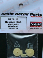 Kora Model DS72115 Hawker Hart British - Wheels set (AIRFIX) 1/72