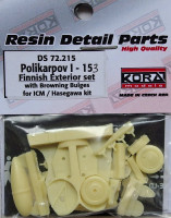 Kora Model DS72215 Polikarpov I-153 Finnish Exter.set (ICM/HAS) 1/72