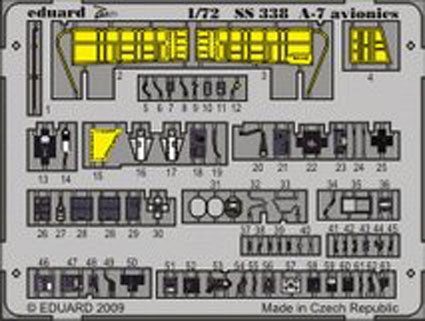 Eduard SS338 1/72 A-7 avionics (HBS) фототравление Zoom Цветное