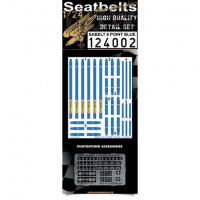 HGW 124002 Seatbelts SABELT 6 Point BLUE 1/24