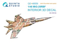 Quinta Studio QD+48559 МиГ-25РБФ (ICM) (с 3D-печатными деталями) 1/48