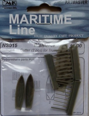 CMK NS015 Bismarck - 2pcs. of 6m Cutter (TRUMP) 1/200