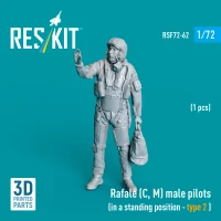 Reskit F72062 Rafale (C, M) male pilot stand.posit.type 1 1/72