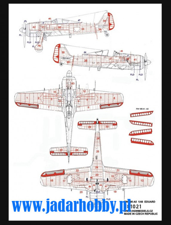 HGW 481021 Fw 190A-5 (Eduard) Rivets (1:48) 1/48