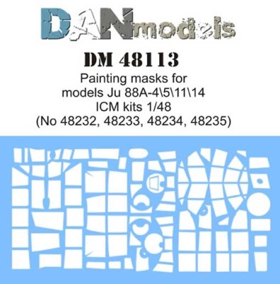 Dan models DM 48113 маска для модели самолета Ju 88A-4\5\11\14 1/48