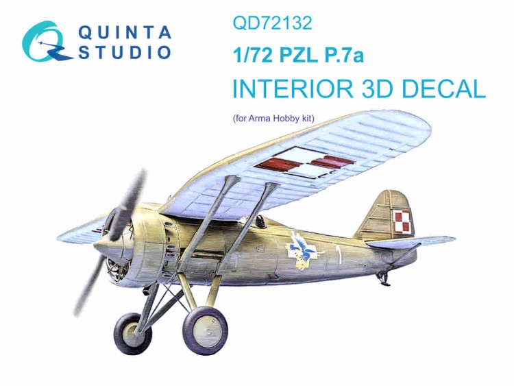 Quinta studio QD72132 PZL P.7a (Arma Hobby) 1/72