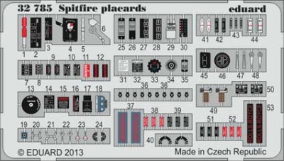 Eduard 32785 Spitfire placards