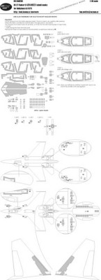 New Ware NWA-M0280 1/48 Mask Su-27 Flanker B ADVANCED (HOBBYB 81711)