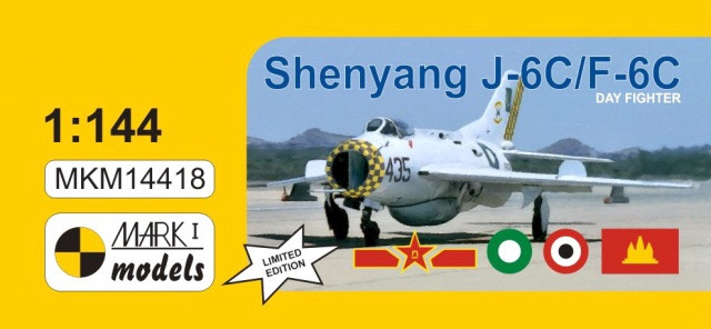 Mark 1 Models MKM-14418 Shenyang F-6C/F-6C Day Fighter (4x camo) 1/144