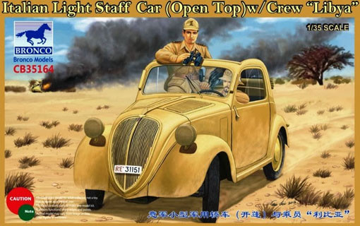 Bronco CB35164 Italian Light Staff Car (Open Top) w/Crew "Libya" 1/35