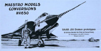 Maestro Models MMCK-4830 1/48 SAAB J35 Draken prototypes & decals (HAS)