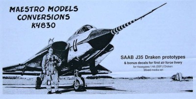 Maestro Models MMCK-4830 1/48 SAAB J35 Draken prototypes &amp; decals (HAS)