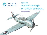 Quinta studio QD32164 TBF-1C Avenger (Trumpeter) 3D Декаль интерьера кабины 1/32